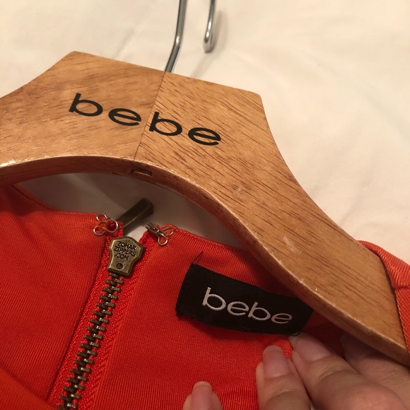 Bebe Orange Mesh Side Insert Dress 💋Re-Posh 💋 - Picture 4 of 8